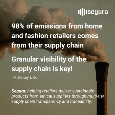98 percent of emissions from home and fashion retailers comes from their supply chain