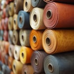 a_close_up_of_rolls_of_leather